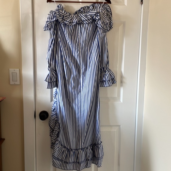 Petersyn X Revolve Kerri indigo striped dress nautical preppy small flaw - Picture 11 of 11